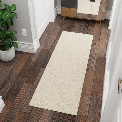 2' X 6' Shaggy Runner Rug - Plush & Cozy Non-Slip Carpet for Bedroom, Living Room, Bathroom & Entryway - Durable & High-Traffic Friendly for Hallways & Dorms, Cream