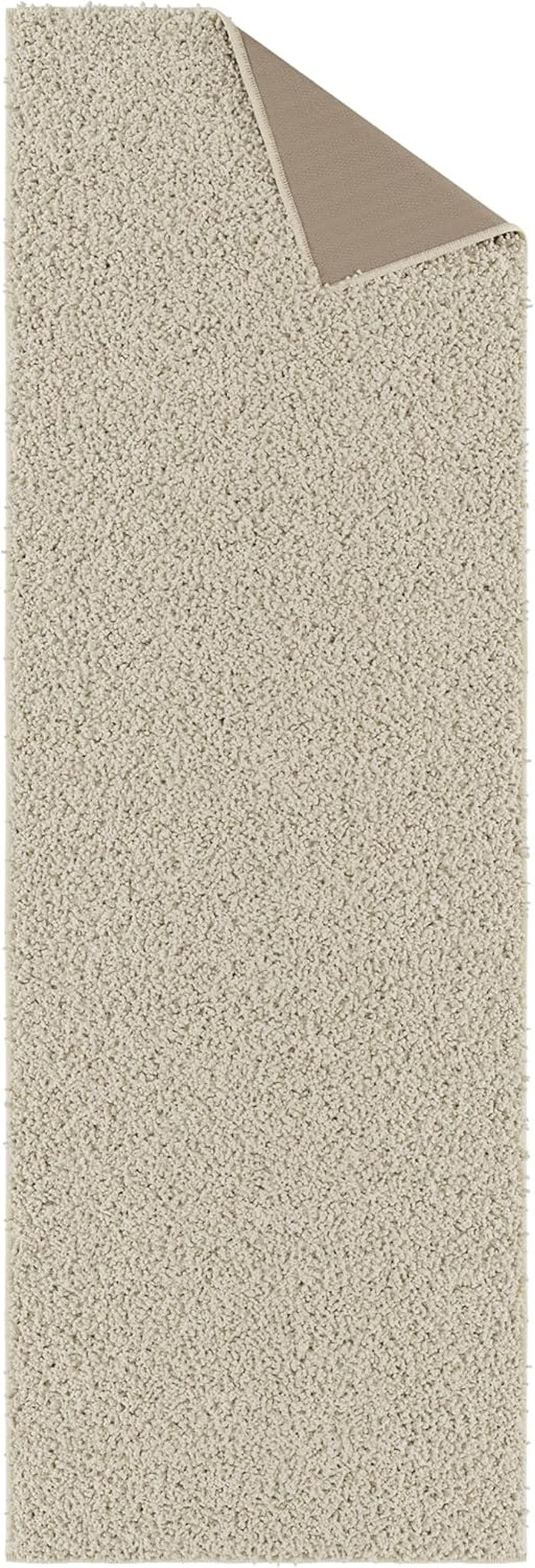2' X 6' Shaggy Runner Rug - Plush & Cozy Non-Slip Carpet for Bedroom, Living Room, Bathroom & Entryway - Durable & High-Traffic Friendly for Hallways & Dorms, Cream