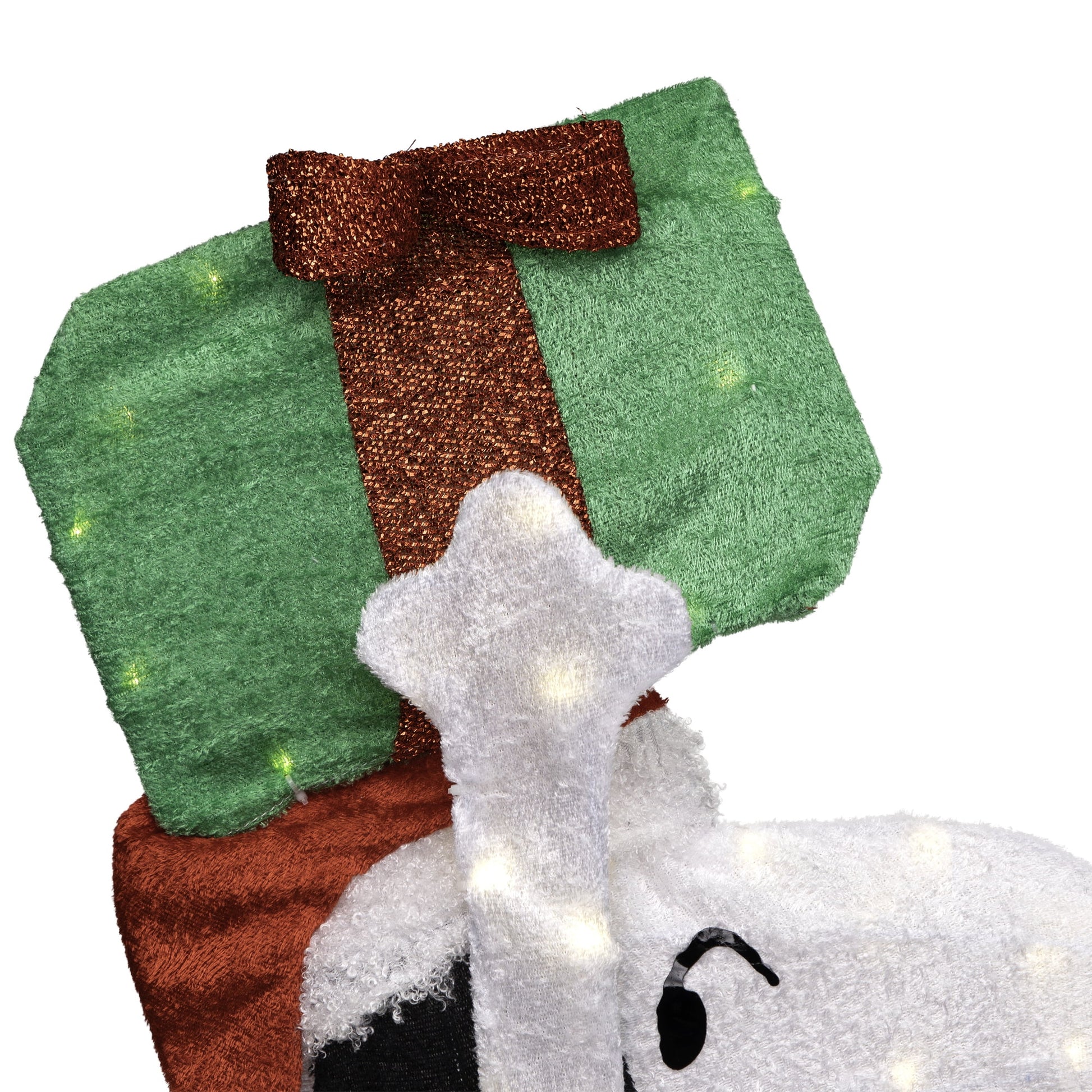 Peanuts Christmas 32" Prelit Snoopy Holding Present Outdoor Decoration - Clear Lights