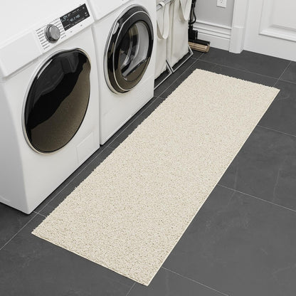 2' X 6' Shaggy Runner Rug - Plush & Cozy Non-Slip Carpet for Bedroom, Living Room, Bathroom & Entryway - Durable & High-Traffic Friendly for Hallways & Dorms, Cream